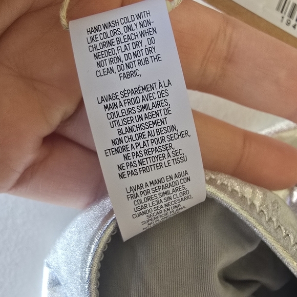 NWT Skims Metallic Swim Halter Monokini Nickel Women's Sz 4X. - Picture 6 of 6